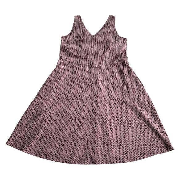 Pact Dresses & Skirts - Pact Revive Organic Cotton Dot Print V Neck Sleeveless Knee Length Dress XL